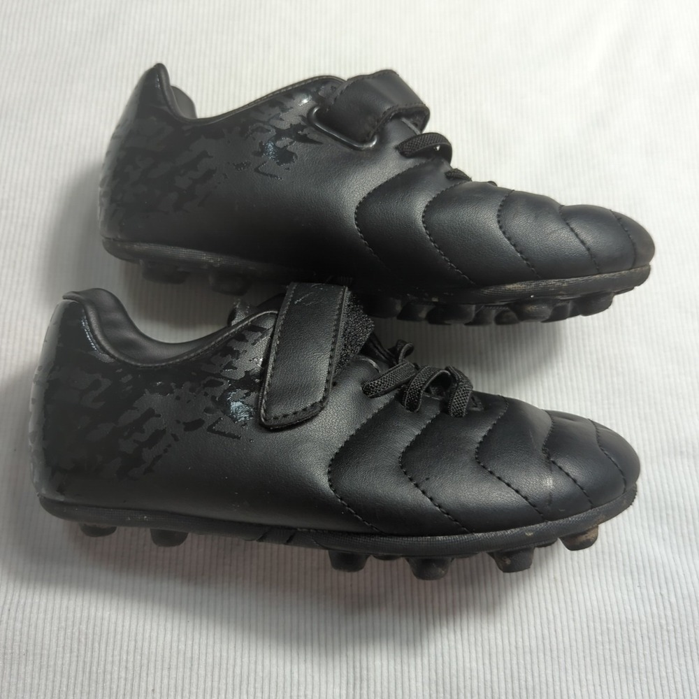 BRAVA Soccer Cleats‎ Toddler 12D Black Athletic Soccer Shoes Hook Loop 160466